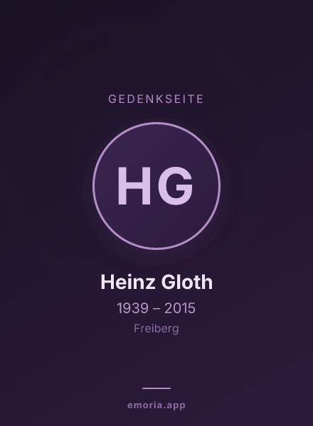Gedenkportrait von Heinz Gloth