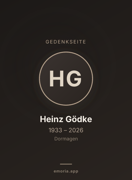 Gedenkportrait von Heinz Gödke