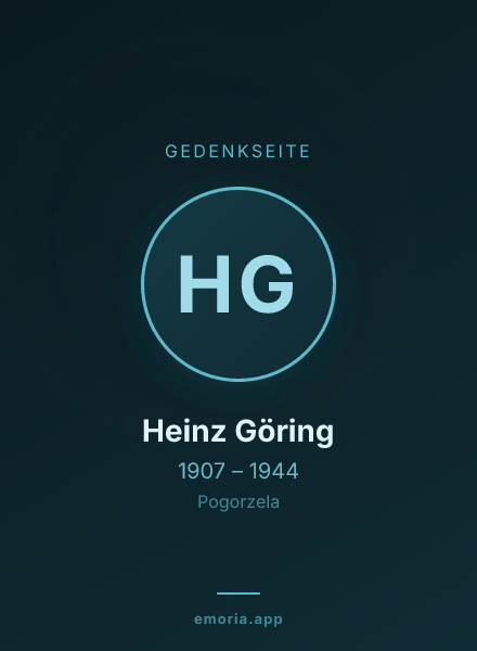 Gedenkportrait von Heinz Göring