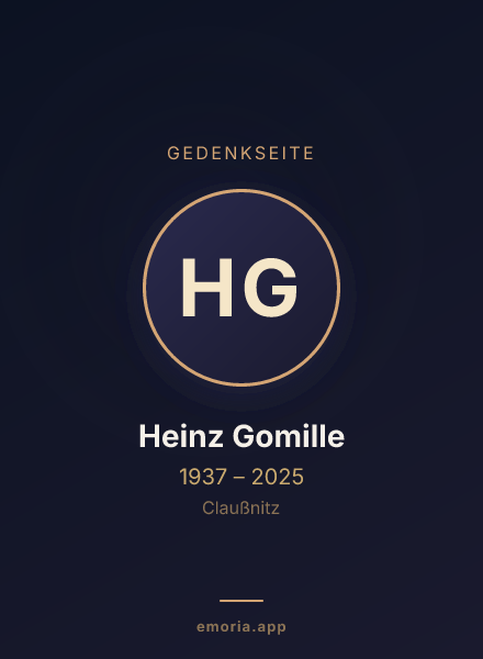 Gedenkportrait von Heinz Gomille