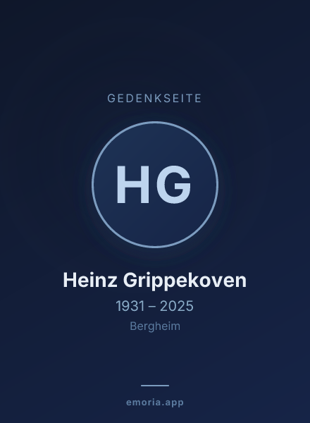 Gedenkportrait von Heinz Grippekoven