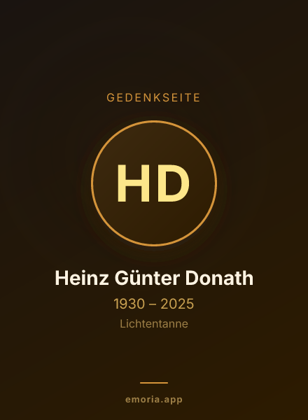 Gedenkportrait von Heinz Günter Donath