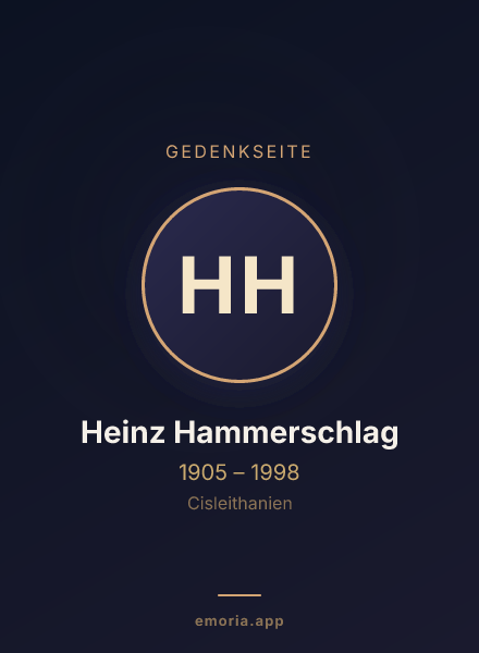 Gedenkportrait von Heinz Hammerschlag