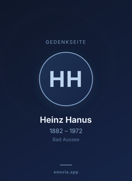 Gedenkportrait von Heinz Hanus
