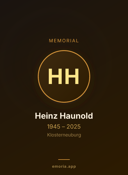 Memorial portrait of Heinz Haunold