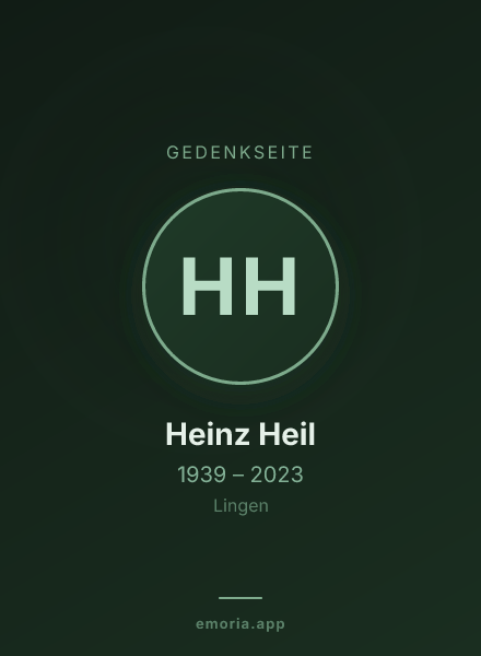 Gedenkportrait von Heinz Heil
