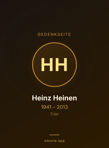 Gedenkportrait von Heinz Heinen