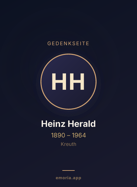 Gedenkportrait von Heinz Herald