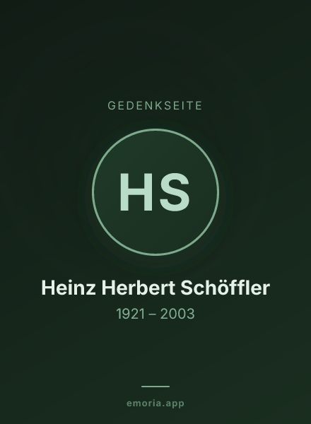 Gedenkportrait von Heinz Herbert Schöffler