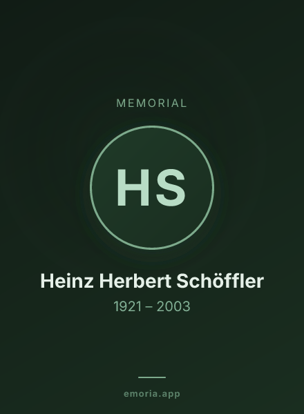 Memorial portrait of Heinz Herbert Schöffler