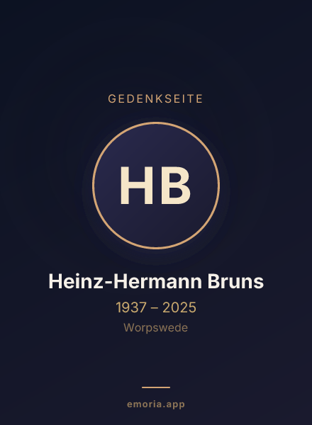 Gedenkportrait von Heinz-Hermann Bruns