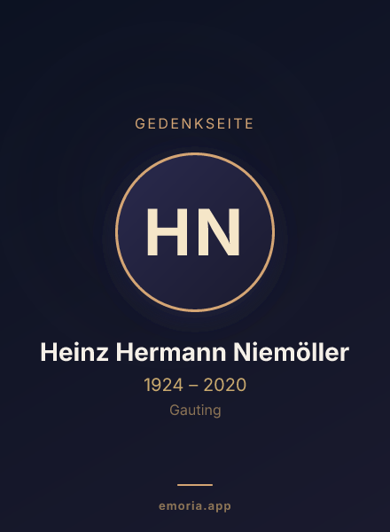 Gedenkportrait von Heinz Hermann Niemöller