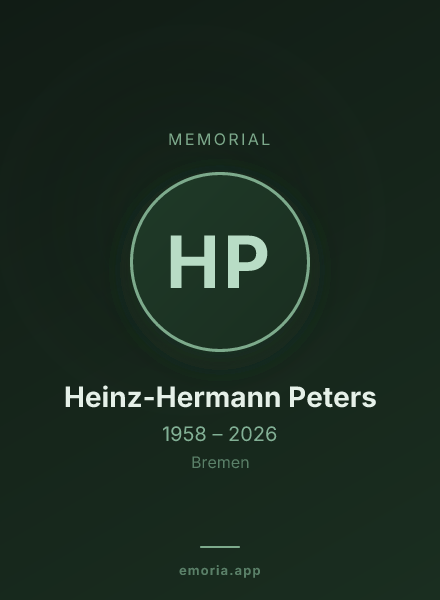 Memorial portrait of Heinz-Hermann Peters