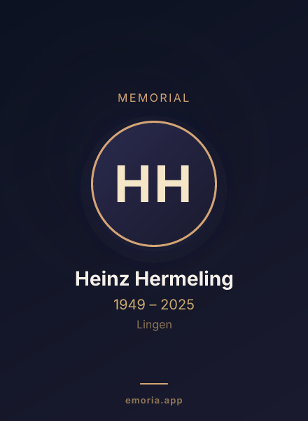Memorial portrait of Heinz Hermeling