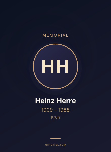 Memorial portrait of Heinz Herre