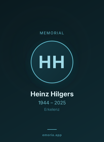 Memorial portrait of Heinz Hilgers