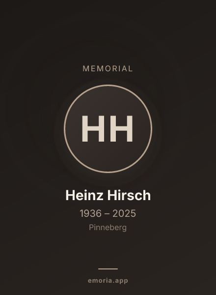 Memorial portrait of Heinz Hirsch