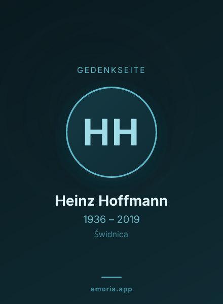 Gedenkportrait von Heinz Hoffmann