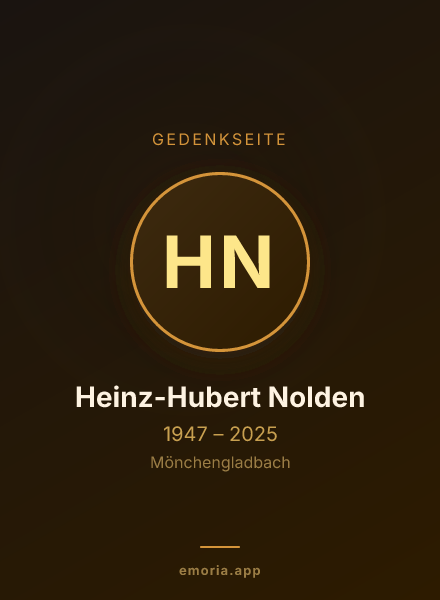 Gedenkportrait von Heinz-Hubert Nolden