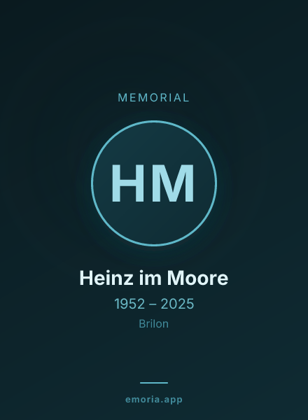 Memorial portrait of Heinz im Moore
