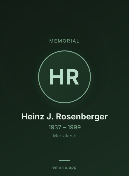 Memorial portrait of Heinz J. Rosenberger