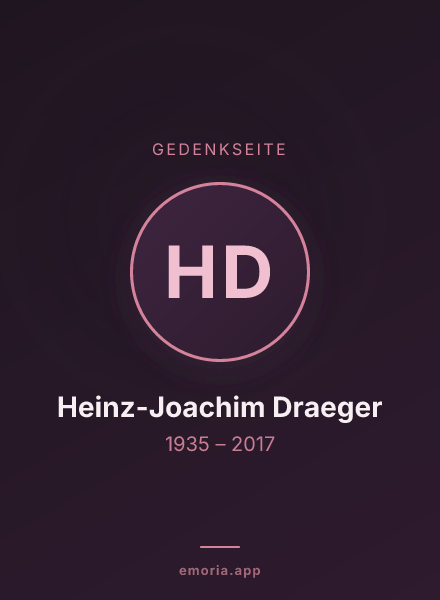 Gedenkportrait von Heinz-Joachim Draeger