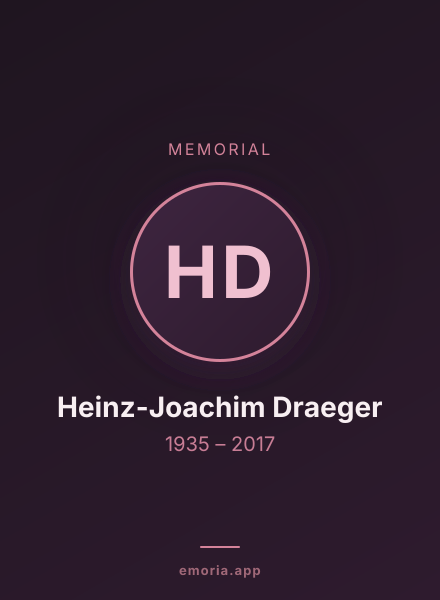 Memorial portrait of Heinz-Joachim Draeger