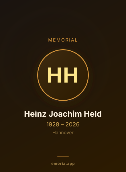 Memorial portrait of Heinz Joachim Held