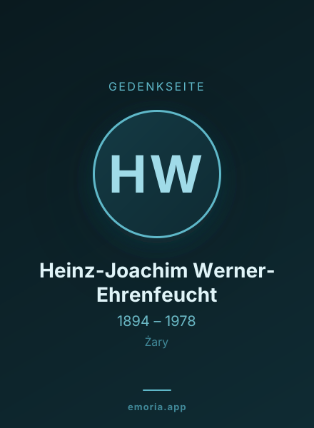 Gedenkportrait von Heinz-Joachim Werner-Ehrenfeucht