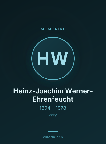 Memorial portrait of Heinz-Joachim Werner-Ehrenfeucht