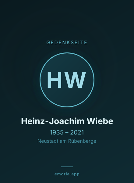 Gedenkportrait von Heinz-Joachim Wiebe