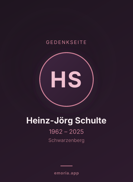 Gedenkportrait von Heinz-Jörg Schulte