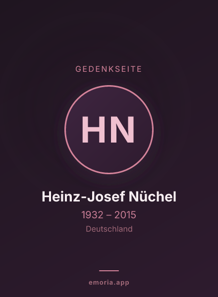 Gedenkportrait von Heinz-Josef Nüchel