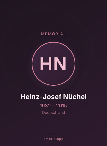 Memorial portrait of Heinz-Josef Nüchel