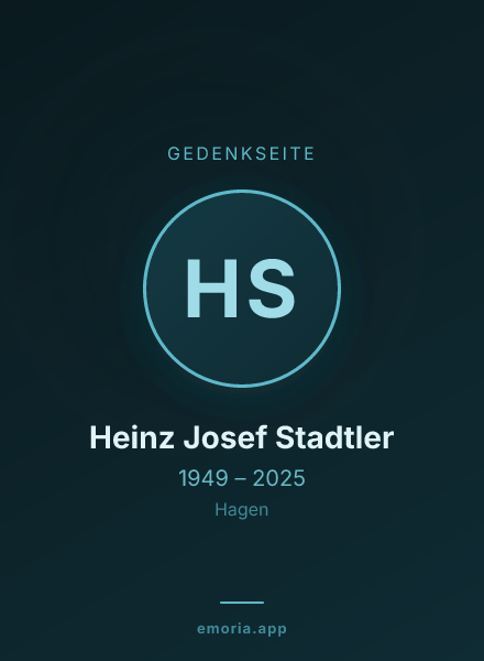 Gedenkportrait von Heinz Josef Stadtler