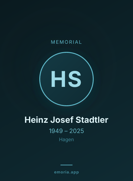 Memorial portrait of Heinz Josef Stadtler