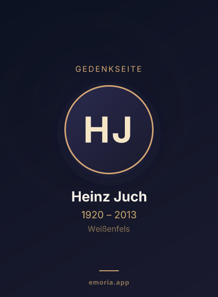 Gedenkportrait von Heinz Juch