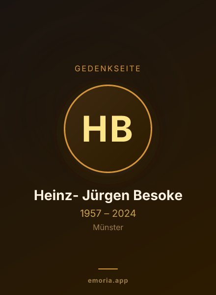 Gedenkportrait von Heinz- Jürgen Besoke