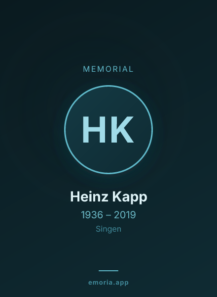 Memorial portrait of Heinz Kapp