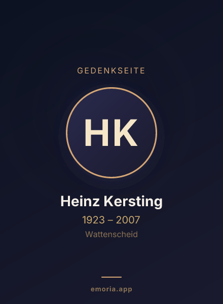 Gedenkportrait von Heinz Kersting