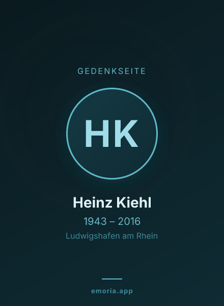 Gedenkportrait von Heinz Kiehl