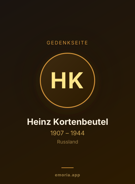 Gedenkportrait von Heinz Kortenbeutel