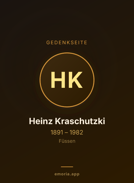 Gedenkportrait von Heinz Kraschutzki