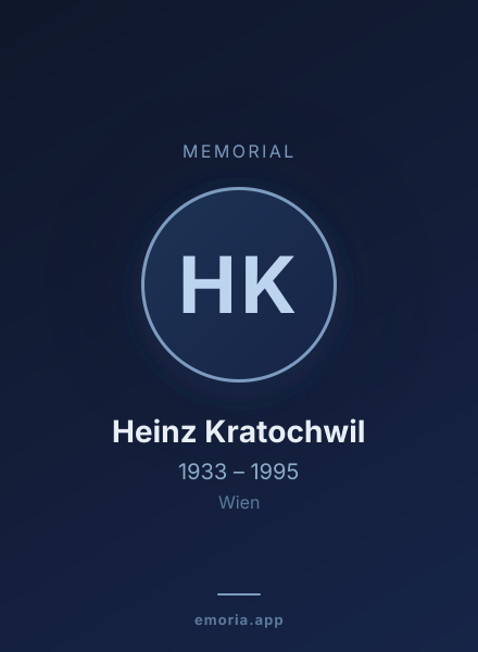 Memorial portrait of Heinz Kratochwil