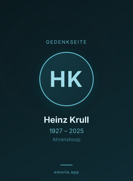 Gedenkportrait von Heinz Krull