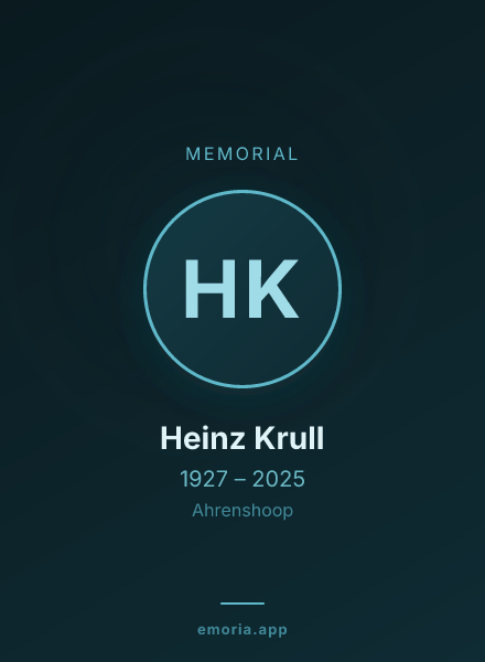 Memorial portrait of Heinz Krull