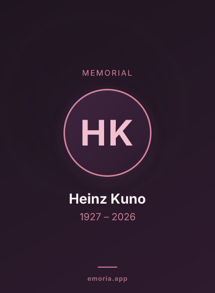 Memorial portrait of Heinz Kuno