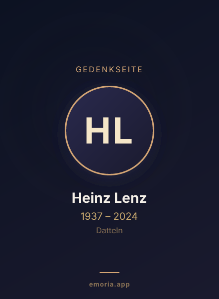 Gedenkportrait von Heinz Lenz