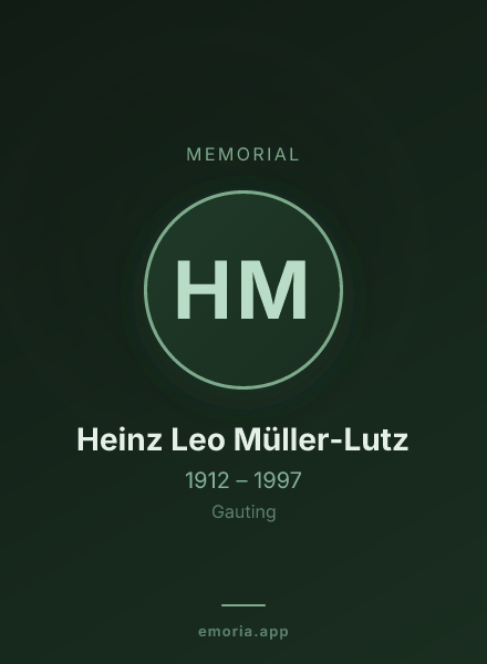 Memorial portrait of Heinz Leo Müller-Lutz