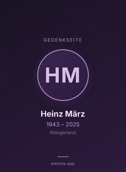 Gedenkportrait von Heinz März